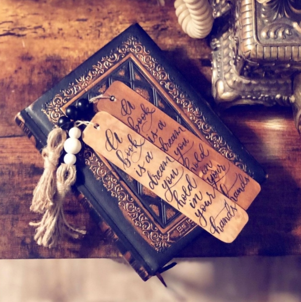 $10 Add-On to any J. Wright Rouse Book - Hand Crafted Engraved Wooden Bookmarks - Picture 4 of 13